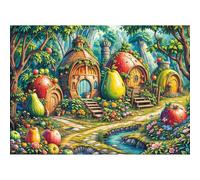 Rompecabezas de 1000 piezas para adultos, rompecabezas de 1000 piezas para adultos, juego desafiante para todo para mujeres, regalos para hombres, tema: pueblo de frutas