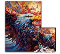 Rompecabezas de 1000 Piezas para Adultos, Rompecabezas de águila de Colores, Juego de ingenio para Adolescentes, Fiestas, 26x38cm/10,23x14,96 Pulgadas.