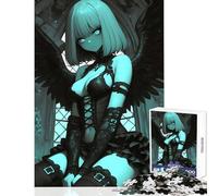 Rompecabezas de 1000 Piezas para Adultos Rompecabezas de ángel Oscuro ilustración de Anime Juguetes antiestrés para Juegos Regalos de Amigo Secreto para Juegos educativos Adecuado para decoración de