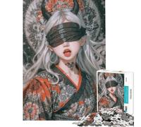 Rompecabezas de 1000 Piezas para Adultos Rompecabezas de Arte Geisha para Adultos Juguetes antiestrés para Pasar el Tiempo en casa Durante Las Vacaciones (tamaño 50x75cm)