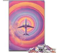Rompecabezas de 1000 Piezas para Adultos, Rompecabezas de avión de Colores, 1000 Piezas para Adultos, Idea única de Regalo para decoración del hogar DIY, 26x38cm