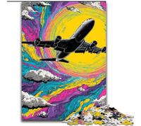 Rompecabezas de 1000 Piezas para Adultos, Rompecabezas de avión de Colores, Juego Interactivo Familiar, Regalo Ideal para Vacaciones, Juego de Actividades Familiares, 50x75cm