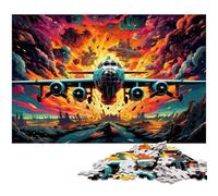 Rompecabezas de 1000 Piezas para Adultos Rompecabezas de avión de Combate de Colores para Regalar antiestrés desafío difícil 1000 Piezas (38 x 26 cm)