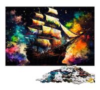 Rompecabezas de 1000 Piezas para Adultos, Rompecabezas de Barcos Coloridos, Rompecabezas de Alta dificultad para Adolescentes, 26x38cm/10,23x14,96 Pulgadas