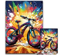 Rompecabezas de 1000 Piezas para Adultos, Rompecabezas de Bicicleta Coloridos, Juego de ingenio para Adolescentes, Fiestas, 26x38cm/10,23x14,96 Pulgadas.