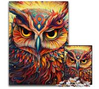 Rompecabezas de 1000 Piezas para Adultos, Rompecabezas de búho, Juego de ingenio para Adolescentes, Fiestas, 26x38cm/10,23x14,96 Pulgadas.