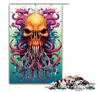 Rompecabezas de 1000 Piezas para Adultos Rompecabezas de Calamar de Colores Juego práctico 75 x 50 cm