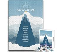 Rompecabezas de 1000 Piezas para Adultos, Rompecabezas de Camino al éxito, ilustración de montaña, Juguetes educativos, Juegos para la Familia, Obra de Arte, Regalo, tamaño 38x52cm