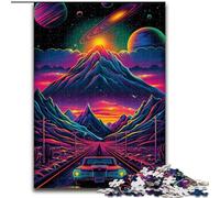 Rompecabezas de 1000 Piezas para Adultos,Rompecabezas de Camino de montañas cósmicas para Adultos,Adolescentes y familias,decoración Bricolaje y desafío de agudeza Mental,tamaño 38x26cm