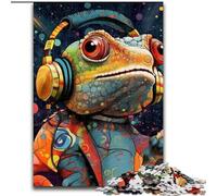 Rompecabezas de 1000 Piezas para Adultos, Rompecabezas de cartón Art Chameleon, tamaño 26x38cm, Regalo Ideal para Vacaciones y decoración del hogar.