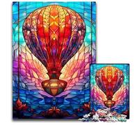 Rompecabezas de 1000 Piezas para Adultos, Rompecabezas de cartón con Forma de Globo aerostático, Rompecabezas de Alta dificultad para Adolescentes, 26x38cm/10,23x14,96 Pulgadas