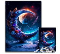 Rompecabezas de 1000 Piezas para Adultos, Rompecabezas de cartón Cosmic Dream Moon para Adultos, Halloween, Navidad, Regalo de cumpleaños 26x38cm/10,23x14,96 Pulgadas