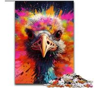 Rompecabezas de 1000 Piezas para Adultos. Rompecabezas de cartón de Avestruz. Un desafiante Rompecabezas para Hacer tú Mismo, Juego Interactivo para Toda la Familia (tamaño 26x38cm).