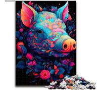 Rompecabezas de 1000 Piezas para Adultos Rompecabezas de Cerdo de 1000 Piezas para Adultos cumpleaños, Navidad, Halloween, Acción de Gracias, Pascua Tamaño 26x38cm