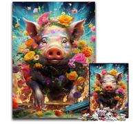 Rompecabezas de 1000 Piezas para Adultos, Rompecabezas de Cerdo, Regalo para Adultos, Juego Interactivo Familiar, desafío Mental, Regalo, 50x75cm/19,68x29,52 Pulgadas