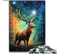 Rompecabezas de 1000 Piezas para Adultos, Rompecabezas de Ciervo espejismo para Adolescentes, Noche de Juegos en Familia, Idea de Regalo para estimular el Cerebro (tamaño: 26x38cm)