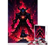 Rompecabezas de 1000 Piezas para Adultos Rompecabezas de confrontación con Demonios ardientes Juguetes antiestrés Regalos para Mujeres Hombres Juegos Familiares Actividades Divertidas en casa 50x75cm