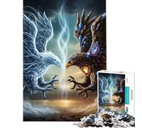 Rompecabezas de 1000 Piezas para Adultos Rompecabezas de confrontación de águilas elementales Rompecabezas de 1000 Piezas Juguetes antiestrés Juego desafiante de análisis y lógica Regalos (75x50cm)