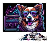 Rompecabezas de 1000 Piezas para Adultos, Rompecabezas de Corgi, Juego de ingenio para Adolescentes, Fiestas, 50x75cm/19,68x29,52 Pulgadas.