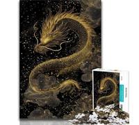 Rompecabezas de 1000 Piezas para Adultos Rompecabezas de dragón Misterioso y difícil de superar Toda la Familia 75x50cm