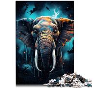 Rompecabezas de 1000 piezas para adultos, rompecabezas de elefante de cuento de hadas, juego práctico, regalos secretos de Papá Noel, 19.7 x 29.5 pulgadas para adolescentes de 14 años en adelante