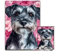 Rompecabezas de 1000 Piezas para Adultos, Rompecabezas de Flores y Perros, Juegos educativos, fomenta el Amor en Pareja para Mayores de 14 años, 50x75cm