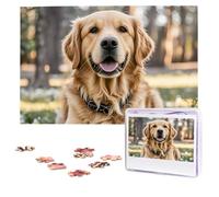 Rompecabezas de 1000 piezas para adultos, rompecabezas de fotos personalizadas, rompecabezas Golden Retriever con bolsa de almacenamiento, rompecabezas desafiante para decoración del hogar, boda