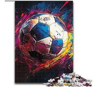 Rompecabezas de 1000 Piezas para Adultos, Rompecabezas de fútbol con Grafiti, Rompecabezas de 1000 Piezas para Adultos, Actividad de Noche de Juegos en Familia Atractiva, 26x38cm