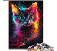 Rompecabezas de 1000 Piezas para Adultos. Rompecabezas de Gatitos galácticos. Regalo Ideal para Familiares y Amigos. Un desafío para la Mente (tamaño 50x75cm).