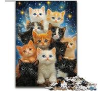 Rompecabezas de 1000 Piezas para Adultos Rompecabezas de Gatos Regalo Ideal para Familiares y Amigos Un desafío para la Mente (tamaño 50x75cm)