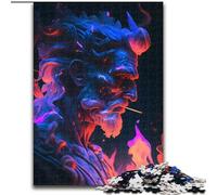 Rompecabezas de 1000 Piezas para Adultos, Rompecabezas de Hades en Llamas, de cartón, desafiante Rompecabezas de Bricolaje, Juego Familiar Interactivo, 1000 Piezas(26x38cm)
