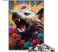 Rompecabezas de 1000 Piezas para Adultos. Rompecabezas de hienas para Adultos, tamaño 26x38cm. Actividades Divertidas en casa, Regalo de cumpleaños, Regalos de Viaje.