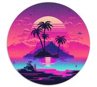 Rompecabezas de 1000 Piezas para Adultos, Rompecabezas de Isla de Playa, Juego Interactivo Familiar, Regalo Artesanal con Ilustraciones Coloridas, 67,5 x 67,5 cm