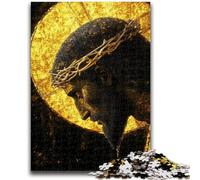Rompecabezas de 1000 Piezas para Adultos, Rompecabezas de Jesús Dorado, Juego desafiante para Todos, para Mujeres, Regalos para Hombres (38x26cm)
