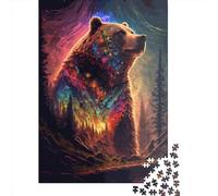 Rompecabezas de 1000 Piezas para Adultos, Rompecabezas de la Galaxia del Oso, Rompecabezas de Madera para niños, Juguetes de Entretenimiento Familiar, 1000 Piezas (75x50cm)