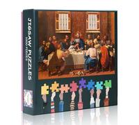 Rompecabezas de 1000 piezas para adultos, rompecabezas de la última cena, Jesús y los doce apóstoles, desafío intelectual, rompecabezas de 1000 piezas tamaño terminado, 50 x 70 cm