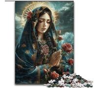 Rompecabezas de 1000 Piezas para Adultos, Rompecabezas de la Virgen María de Madera, navideño, Obra de Arte humorística, tamaño de la Obra de Arte Detallada: 50x75cm