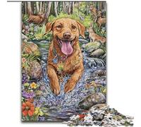 Rompecabezas de 1000 Piezas para Adultos Rompecabezas de Labrador Feliz para Adultos, 26x38cm Un desafío para Adolescentes, diversión para la Noche de Juegos en Familia
