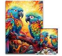 Rompecabezas de 1000 Piezas para Adultos, Rompecabezas de Loros Coloridos, Juego de ingenio para Adolescentes, Fiestas, 50x75cm/19,68x29,52 Pulgadas.