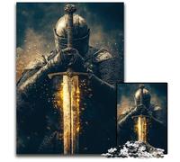 Rompecabezas de 1000 Piezas para Adultos, Rompecabezas de Madera de Caballero Misterioso para decoración del hogar, Regalo, Juguete desafiante para la Familia, Noches de Juegos, 50x75cm