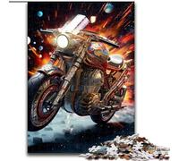 Rompecabezas de 1000 Piezas para Adultos, Rompecabezas de Madera de Moto de fantasía, tamaño 50x75cm, Rompecabezas de Alta dificultad para Adolescentes.