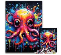 Rompecabezas de 1000 Piezas para Adultos, Rompecabezas de Madera de Pulpo, Rompecabezas de Alta dificultad para Adolescentes, 50x75cm/19,68x29,52 Pulgadas