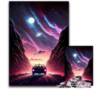 Rompecabezas de 1000 Piezas para Adultos, Rompecabezas de Madera Encuentro OVNI para Adolescentes, Noche de Juegos en Familia, Idea de Regalo para estimular el Cerebro, 50x75cm