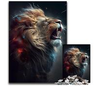 Rompecabezas de 1000 Piezas para Adultos, Rompecabezas de Madera León Rugido, Regalo Ideal para Adolescentes, Parejas y Amigos para cumpleaños y Navidad, 50x75cm