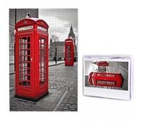 Rompecabezas de 1000 piezas para adultos, rompecabezas de madera personalizado de cabina telefónica roja de Londres, rompecabezas de fotos para bodas, regalos de cumpleaños de Navidad
