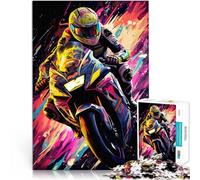 Rompecabezas de 1000 piezas para adultos, rompecabezas de motogp, decoración de pared, alivio del estrés, desafío difícil, 19.7 x 29.5 pulgadas, para adolescentes de 14 años en adelante