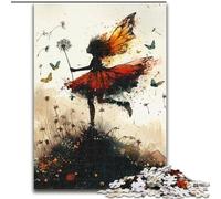 Rompecabezas de 1000 Piezas para Adultos Rompecabezas de niña Diente de león cumpleaños, Fiestas y decoración del hogar (tamaño 50x75cm)