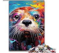 Rompecabezas de 1000 Piezas para Adultos. Rompecabezas de Nutria de 1000 Piezas para Adultos. Un desafiante Arte DIY para entusiastas, Relajarse (tamaño 26x38cm).