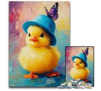 Rompecabezas de 1000 Piezas para Adultos,Rompecabezas de Pintura al óleo de Pollito bebé para Mayores de 14 años,desafío Educativo,Actividades Divertidas en casa,Regalos,Regalos de Viaje,26x38cm