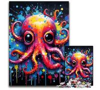 Rompecabezas de 1000 Piezas para Adultos, Rompecabezas de Pulpo, Juego de ingenio para Adolescentes, Fiestas, 26x38cm/10,23x14,96 Pulgadas.